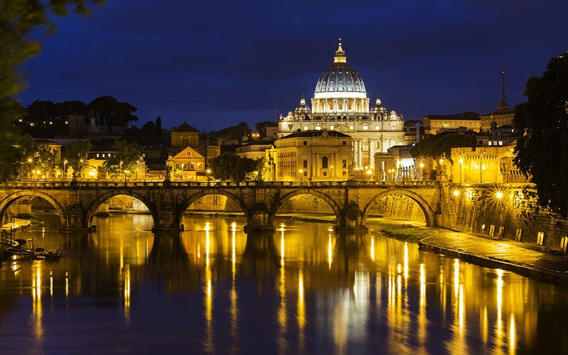 Rome by night in Golf Cart